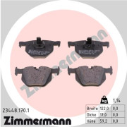 23448.170.1 Sada brzdových destiček, kotoučová brzda ZIMMERMANN