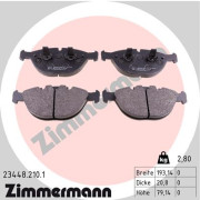 23448.210.1 Sada brzdových destiček, kotoučová brzda ZIMMERMANN