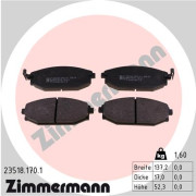 23518.170.1 Sada brzdových destiček, kotoučová brzda ZIMMERMANN