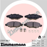 23597.180.1 Sada brzdových destiček, kotoučová brzda ZIMMERMANN