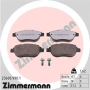 23600.990.1 Sada brzdových destiček, kotoučová brzda ZIMMERMANN