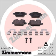 23623.170.3 Sada brzdových destiček, kotoučová brzda ZIMMERMANN