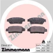 23646.165.1 Sada brzdových destiček, kotoučová brzda ZIMMERMANN
