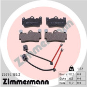 23694.165.2 Sada brzdových destiček, kotoučová brzda ZIMMERMANN