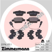 23714.175.1 Sada brzdových destiček, kotoučová brzda ZIMMERMANN