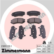 23891.170.1 Sada brzdových destiček, kotoučová brzda ZIMMERMANN