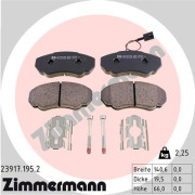 23917.195.2 Sada brzdových destiček, kotoučová brzda ZIMMERMANN