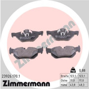 23926.170.1 Sada brzdových destiček, kotoučová brzda ZIMMERMANN