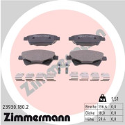 23930.180.2 Sada brzdových destiček, kotoučová brzda ZIMMERMANN