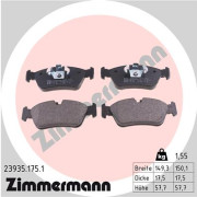 23935.175.1 Sada brzdových destiček, kotoučová brzda ZIMMERMANN