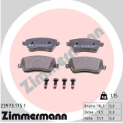 23973.175.1 Sada brzdových destiček, kotoučová brzda ZIMMERMANN