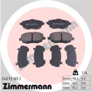 24073.165.1 Sada brzdových destiček, kotoučová brzda ZIMMERMANN