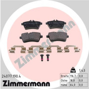 24077.190.4 Sada brzdových destiček, kotoučová brzda ZIMMERMANN