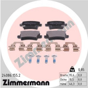 24086.155.2 Sada brzdových destiček, kotoučová brzda ZIMMERMANN