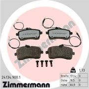 24134.900.1 Sada brzdových destiček, kotoučová brzda ZIMMERMANN