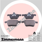 24142.190.1 Sada brzdových destiček, kotoučová brzda ZIMMERMANN