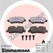 24192.975.1 Sada brzdových destiček, kotoučová brzda rd:z ZIMMERMANN