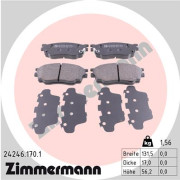 24246.170.1 Sada brzdových destiček, kotoučová brzda ZIMMERMANN