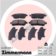 24283.165.1 Sada brzdových destiček, kotoučová brzda ZIMMERMANN