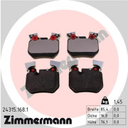 24315.168.1 Sada brzdových destiček, kotoučová brzda ZIMMERMANN