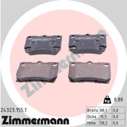 24323.155.1 ZIMMERMANN sada brzdových platničiek kotúčovej brzdy 24323.155.1 ZIMMERMANN