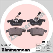 24339.200.2 Sada brzdových destiček, kotoučová brzda ZIMMERMANN