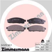 24529.160.1 ZIMMERMANN sada brzdových platničiek kotúčovej brzdy 24529.160.1 ZIMMERMANN