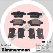 24540.165.1 Sada brzdových destiček, kotoučová brzda ZIMMERMANN