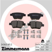 24563.165.2 Sada brzdových destiček, kotoučová brzda ZIMMERMANN