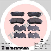 24599.155.1 Sada brzdových destiček, kotoučová brzda ZIMMERMANN