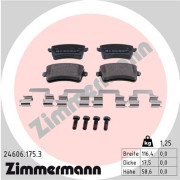 24606.175.3 Sada brzdových destiček, kotoučová brzda ZIMMERMANN