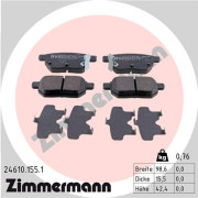 24610.155.1 Sada brzdových destiček, kotoučová brzda ZIMMERMANN