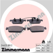 24623.180.2 Sada brzdových destiček, kotoučová brzda ZIMMERMANN