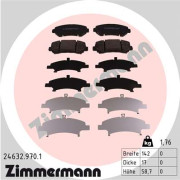 24632.970.1 Sada brzdových destiček, kotoučová brzda rd:z ZIMMERMANN