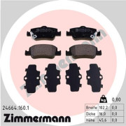 24664.160.1 Sada brzdových destiček, kotoučová brzda ZIMMERMANN