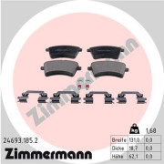 24693.185.2 Sada brzdových destiček, kotoučová brzda ZIMMERMANN