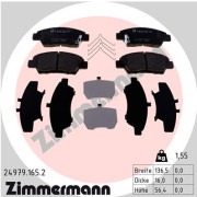 24979.165.2 ZIMMERMANN sada brzdových platničiek kotúčovej brzdy 24979.165.2 ZIMMERMANN