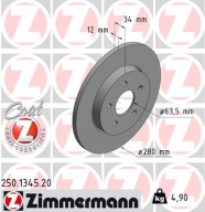 250.1345.20 Brzdový kotouč COAT Z ZIMMERMANN