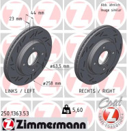 250.1363.53 Brzdový kotouč BLACK Z ZIMMERMANN