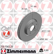 250.1365.20 Brzdový kotouč COAT Z ZIMMERMANN