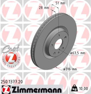 250.1377.20 ZIMMERMANN brzdový kotúč 250.1377.20 ZIMMERMANN