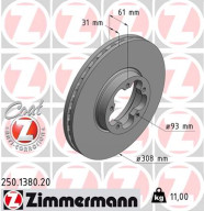 250.1380.20 ZIMMERMANN brzdový kotúč 250.1380.20 ZIMMERMANN