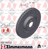 250.1387.52 Brzdový kotouč SPORT BRAKE DISC COAT Z ZIMMERMANN