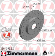 250.1393.52 ZIMMERMANN brzdový kotúč 250.1393.52 ZIMMERMANN