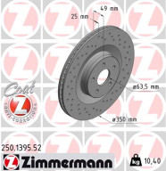 250.1395.52 Brzdový kotouč SPORT BRAKE DISC COAT Z ZIMMERMANN