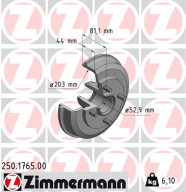 250.1765.00 Brzdový buben ZIMMERMANN