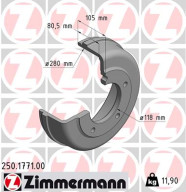 250.1771.00 Brzdový buben ZIMMERMANN