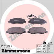 25172.180.1 ZIMMERMANN sada brzdových platničiek kotúčovej brzdy 25172.180.1 ZIMMERMANN