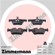 25307.175.1 ZIMMERMANN sada brzdových platničiek kotúčovej brzdy 25307.175.1 ZIMMERMANN