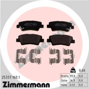 25337.160.1 Sada brzdových destiček, kotoučová brzda ZIMMERMANN